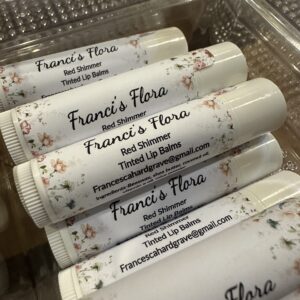 Franci's Flora Lip Balm: Tinted-Red Shimmer