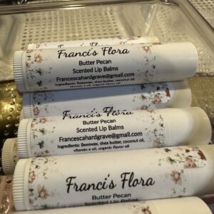 Franci's Flora Lip Balm: Butter Pecan